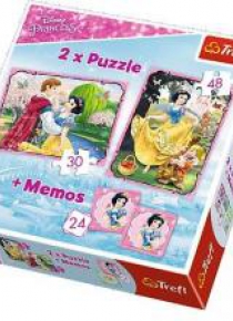 Puzzle 2w1+ memos - Zakochana Śnieżka TREFL
