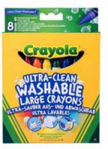 Kredki świecowe grube zmywalne 8 kolorów CRAYOLA