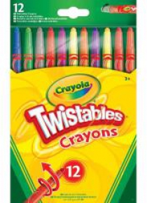 Kredki świecowe wykręcane zmywalne 12 kol CRAYOLA