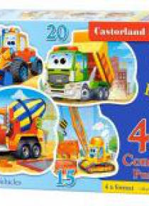 Puzzle x 4 - Pojazdy budowlane CASTOR