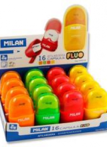 Temperówko-Gumka Compact Fluo (16szt) MILAN