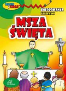 Kolorowanka z zabawami. Msza Święta