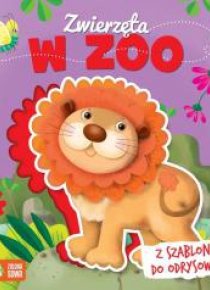 Książka z szablonem. Zwierzęta w zoo