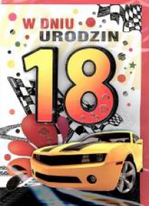 Karnet 18-stka naklejany 3D nr 001 + koperta