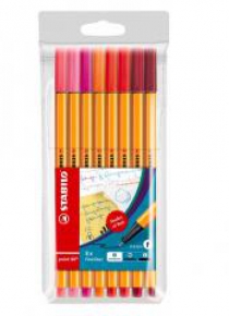 Cienkopis Point 88 odcienie czer.8szt etui STABILO