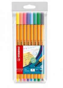 Cienkopis Point 88 pastel 8 kolorów etui STABILO
