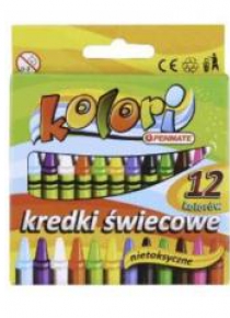 Kredki świecowe 12 kolorów PENMATE