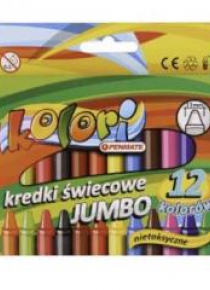 Kredki świecowe Jumbo 12 kolorów PENMATE