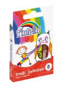 Kredki świecowe 8 kolorów FIORELLO