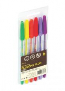 Długopis fluo 6 kolorów GRAND