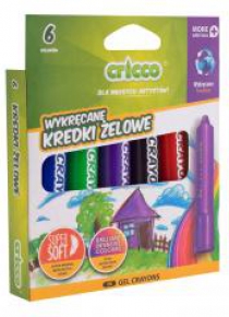 Kredki żelowo-pastelowe 3w1 6 kolorów CRICCO