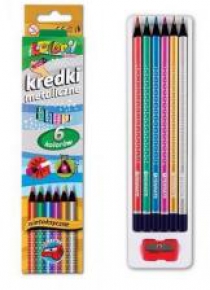 Kredki Premium Kolori metaliczne 6 kolorów PENMATE