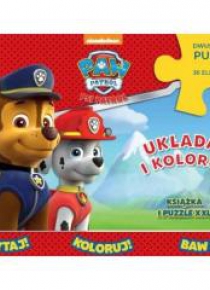 Psi Patrol. Układaj i koloruj (książka + puzzle)