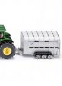 Siku Farmer - Traktor John Deere z przyczepą S1956