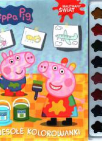 Świnka Peppa. Wesołe kolorowanki + farbki