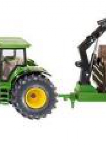 Siku Farmer - Traktor z przyczepą leśną S1954