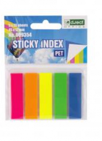 Zakładki indeksujące Pet 45x12mm D.RECT
