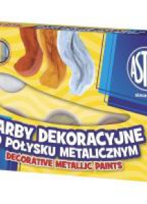 Farby dek. o połysku met. 6 kolorów 10ml ASTRA