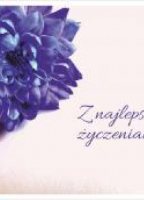 Kartka - Z najlepszymi życzeniami (chabrowa)