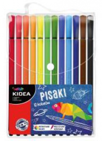 Pisaki w etui 12 kolorów KIDEA
