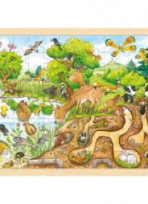 Drewniane puzzle 96 elem. Natura