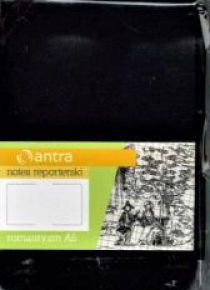 Notes Reporterski A6 Gładki Romantyzm Czarny ANTRA