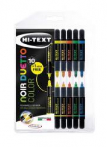 Pisaki Noir Duetto color 10+1 Fluo HI-TEXT