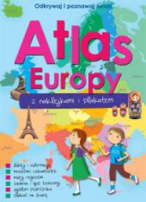 Atlas Europy z naklejkami i plakatem