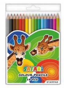 Kredki ołówkowe 18 kolorów Safari