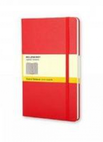 Notes Classic 9x14 tw. kratka- czerwony MOLESKINE