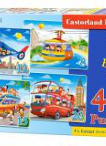 Puzzle x 4 - Travel the World CASTOR