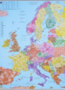 Europa. Mapa ścienna. Kody pocztowe 1:3,4 mln