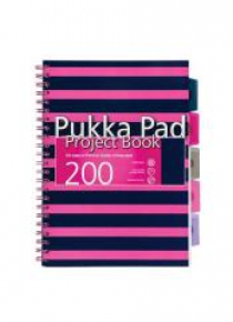 Project Book Navy A4/100K kratka róż (3szt) PUKKA