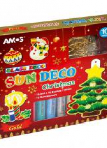 Farby witrażowe 10 kolorów+ witraże christmas AMOS