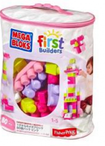 Mega Bloks Klocki w torbie 80 el. różowe