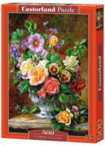 Puzzle 500 Kwiaty w wazonie CASTOR