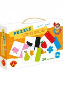 Puzzle wzory i kolory - Sówka mądra główka ALEX