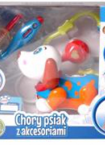 Piesek u lekarza z akcesoriami e-Edu