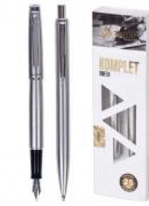 Komplet Zenith Silver w etui pióro wieczn+długopis