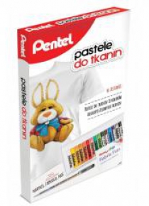 Zestaw pastele do tkanin 15 kol + długopis PENTEL