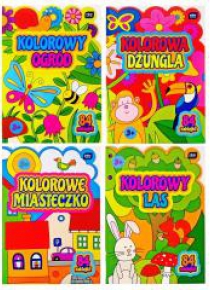 Kolorowanka A4 z nakl. 4 wzory. MIX