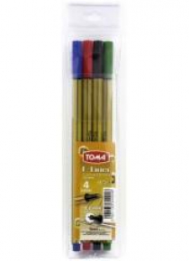 Cienkopis F-Liner 4 kolory TOMA
