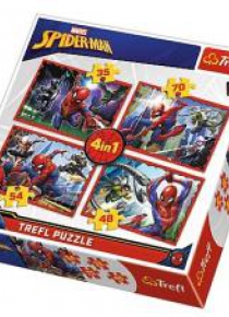 Puzzle 4w1 W sieci Spider-mana TREFL