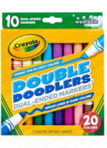 Flamastry dwustronne zmywalne 20 kolorów CRAYOLA