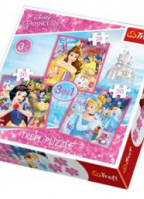 Puzzle 3w1 Zaczarowany świat Księżniczek TREFL