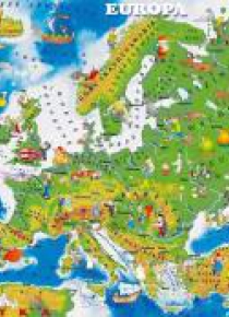 Europa mapa fizczna. Podkładka na biurko
