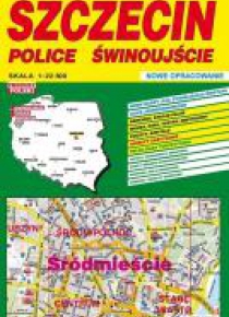 Szczecin, Police, Świnoujście 1:22 500 plan miasta