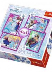 Puzzle 4w1 Zimowe szaleństwo TREFL