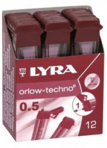 Wkłady grafitowe HB 0,5mm (12szt)