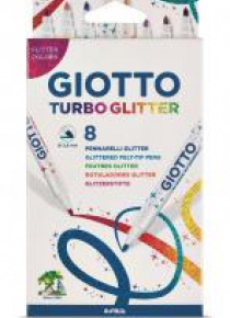 Pisaki Turbo Glitter 8 kolorów GIOTTO